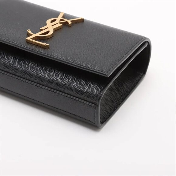 ๐ Saint Laurent Paris Kate Leather Chain Shoulder Bag Black 354121 - Picture 3 of 11